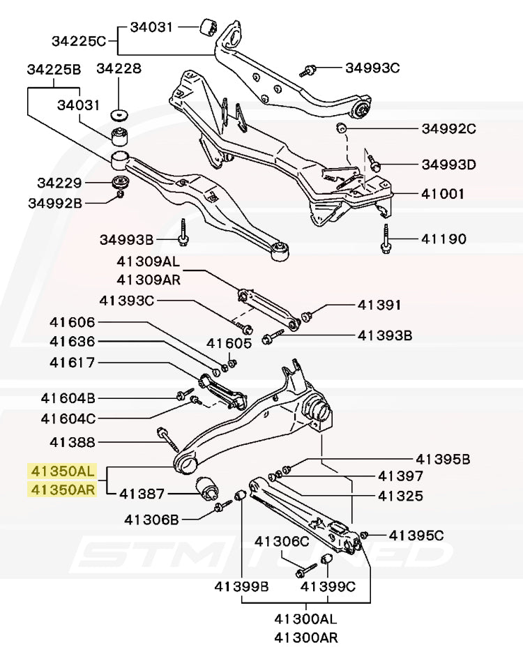 Mitsubishi OEM Rear Trailing Arm for Evo 2/3 *Discontinued*