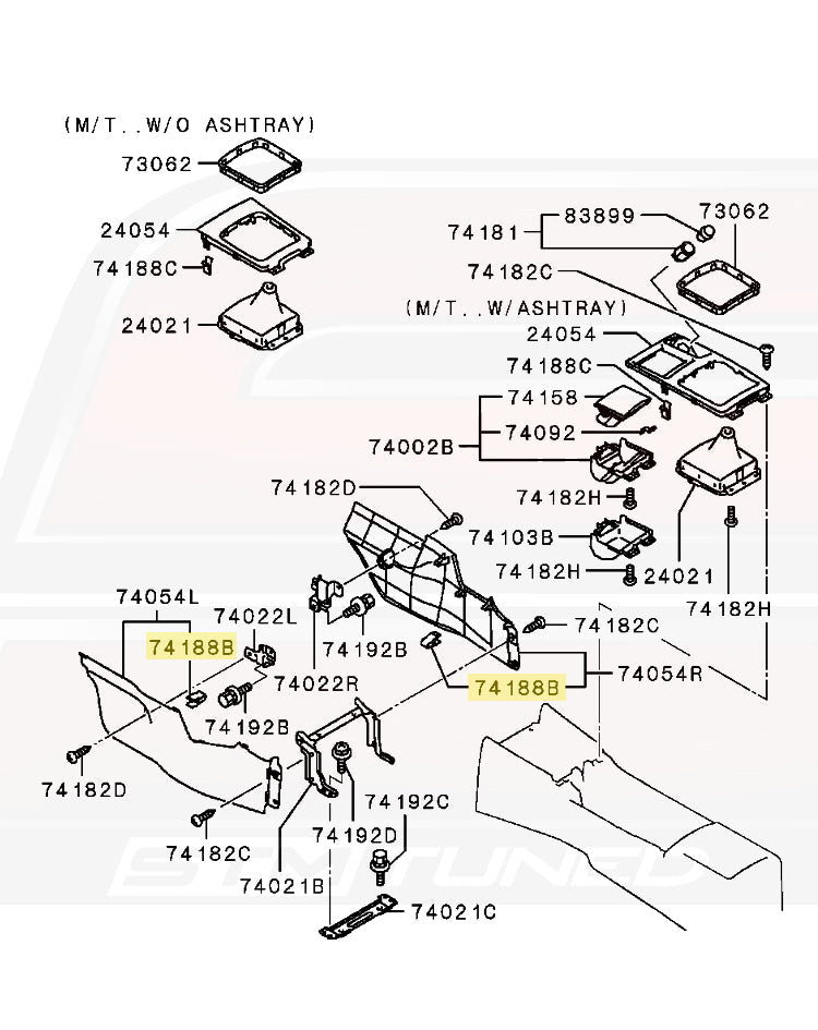 Mitsubishi OEM Interior Clip for Evo 4-X (MR402859)