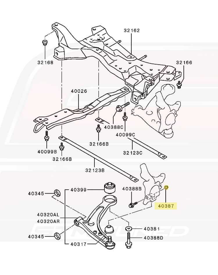 Mitsubishi OEM M12 Nut for Evo Ball Joint / Mounts (MU431006)