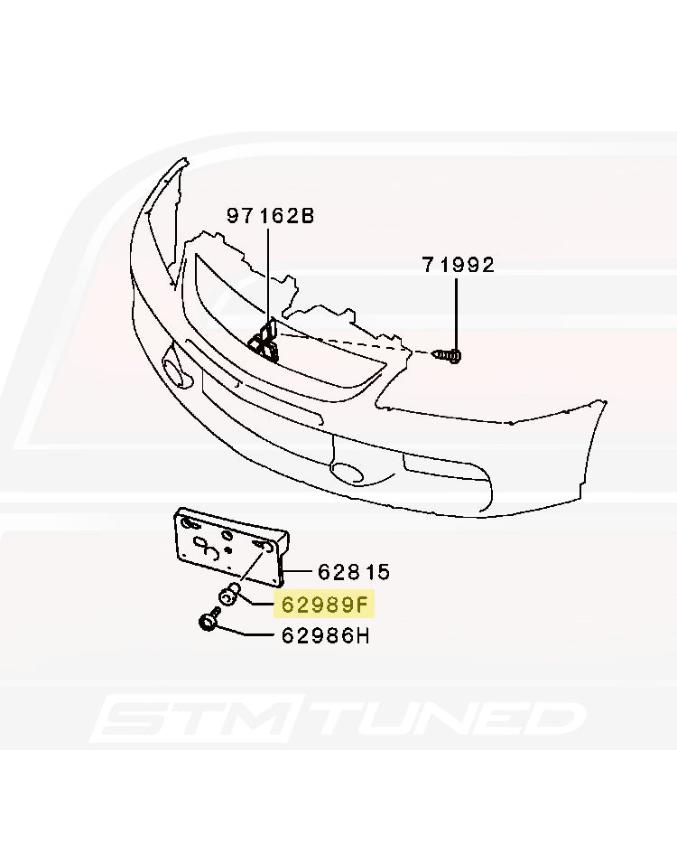 Mitsubishi OEM Front License Plate Bracket Grommet for Evo 8/9/X (MU435004)