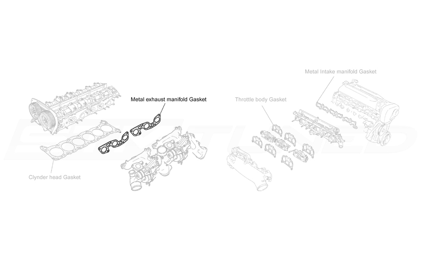 Tomei Exhaust Manifold Gaskets for RB26DETT (TA4060-NS05A)