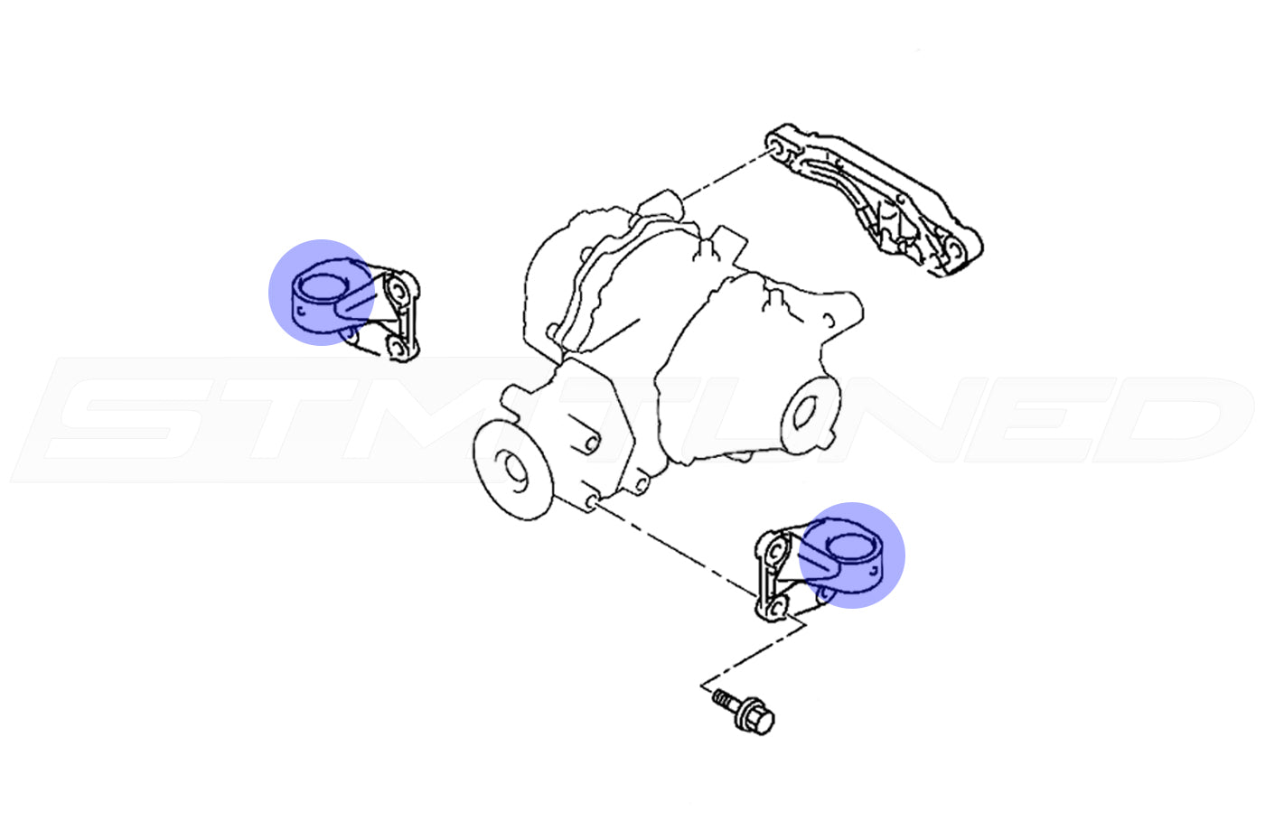 Torque Solution Urethane Rear Diff Inserts for Evo X (TS-EVX-002)