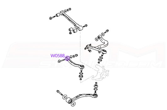 Whiteline Rear Control Inner Toe Bushings for Evo 4-9 (W0588)