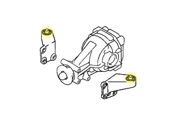 Whiteline Rear Diff Support Bushings for Evo 4-9 (W0592)