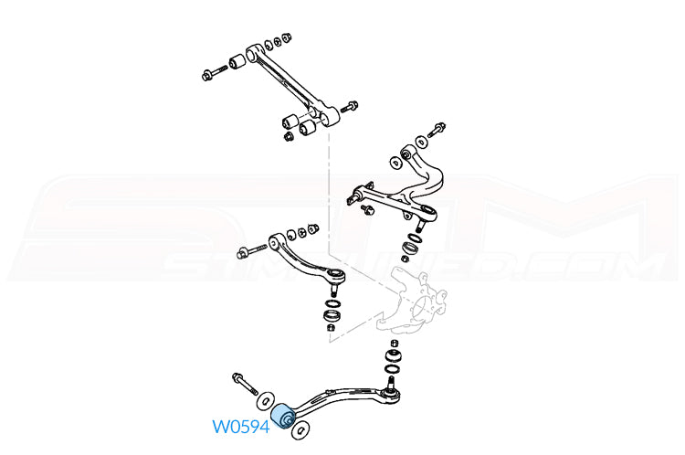 Whiteline Rear Trailing Arm Front Lower Bushings for Evo 4-9 (W0594)