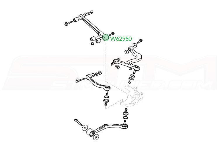 Whiteline Rear Control Arm Lower Outer Bushings for Evo 4-9 (W62950)