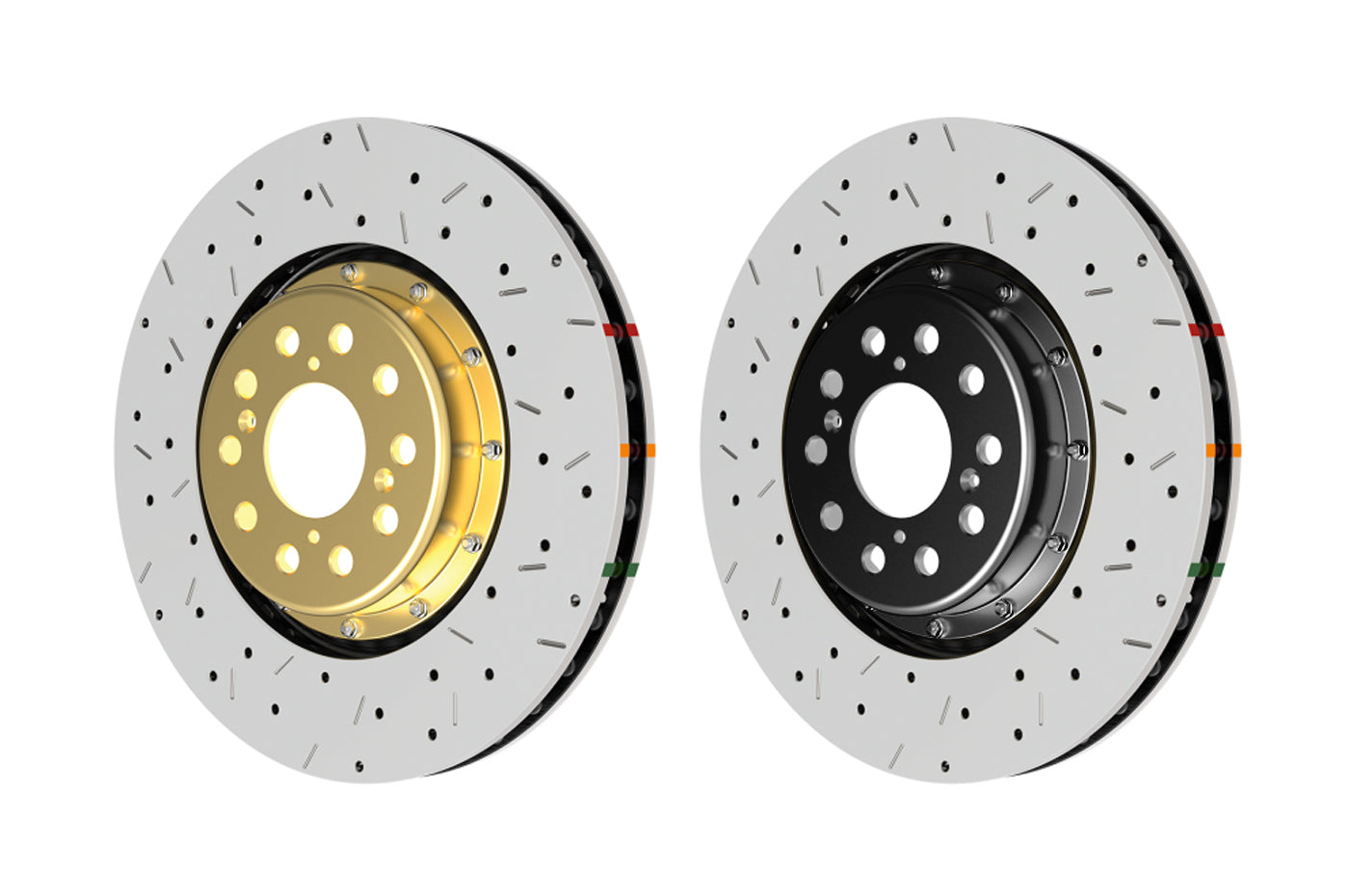 DBA 5000 XS 2-Piece Drilled Slotted Rotor for Evo X