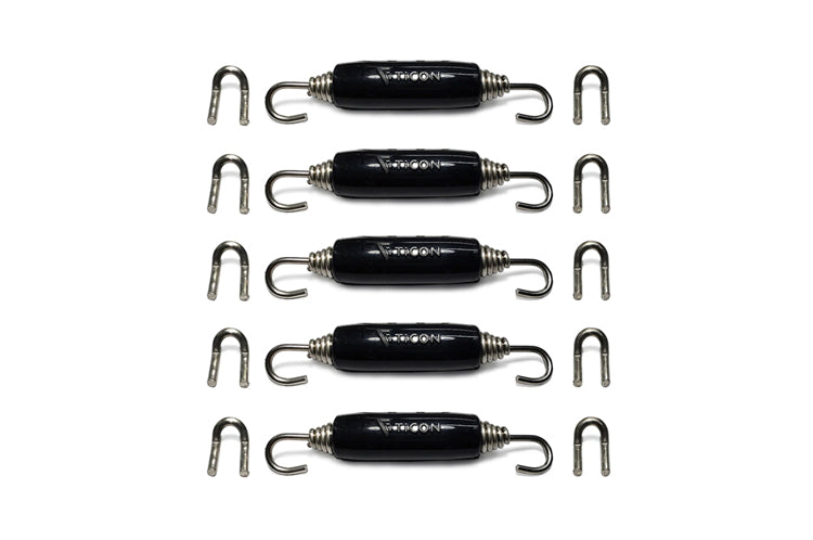 Ticon Titanium Exhaust Spring & Tab Kit Black