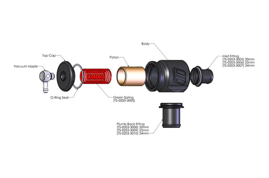 Turbosmart BOV Kompact Plumb-Back 34mm for Evo/3000GT (TS-0203-1223)