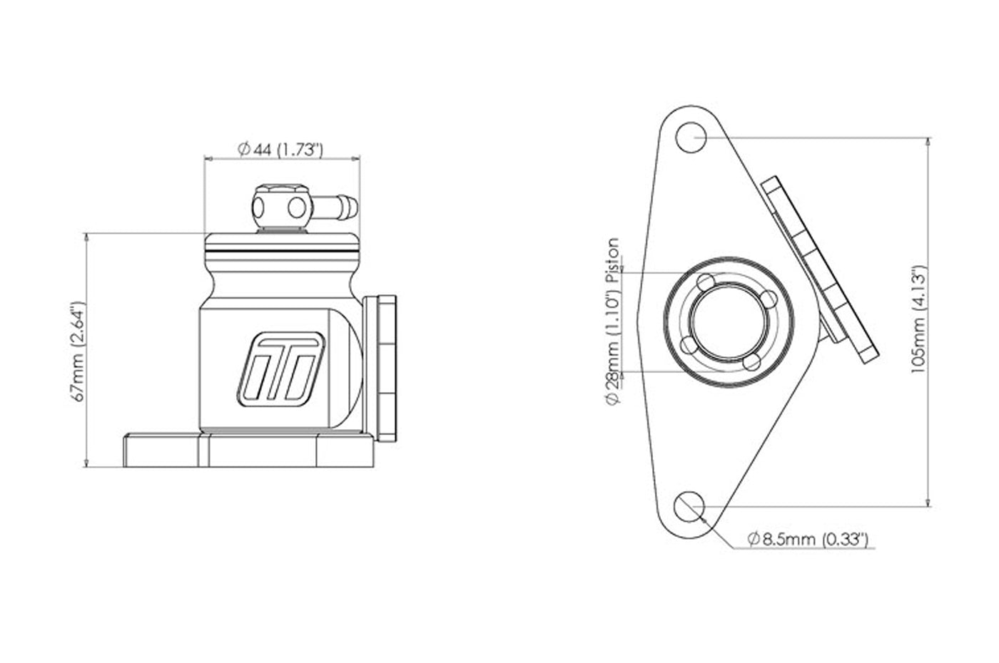 Turbosmart BOV Kompact Plumb-Back for WRX/STi (TS-0203-1215)