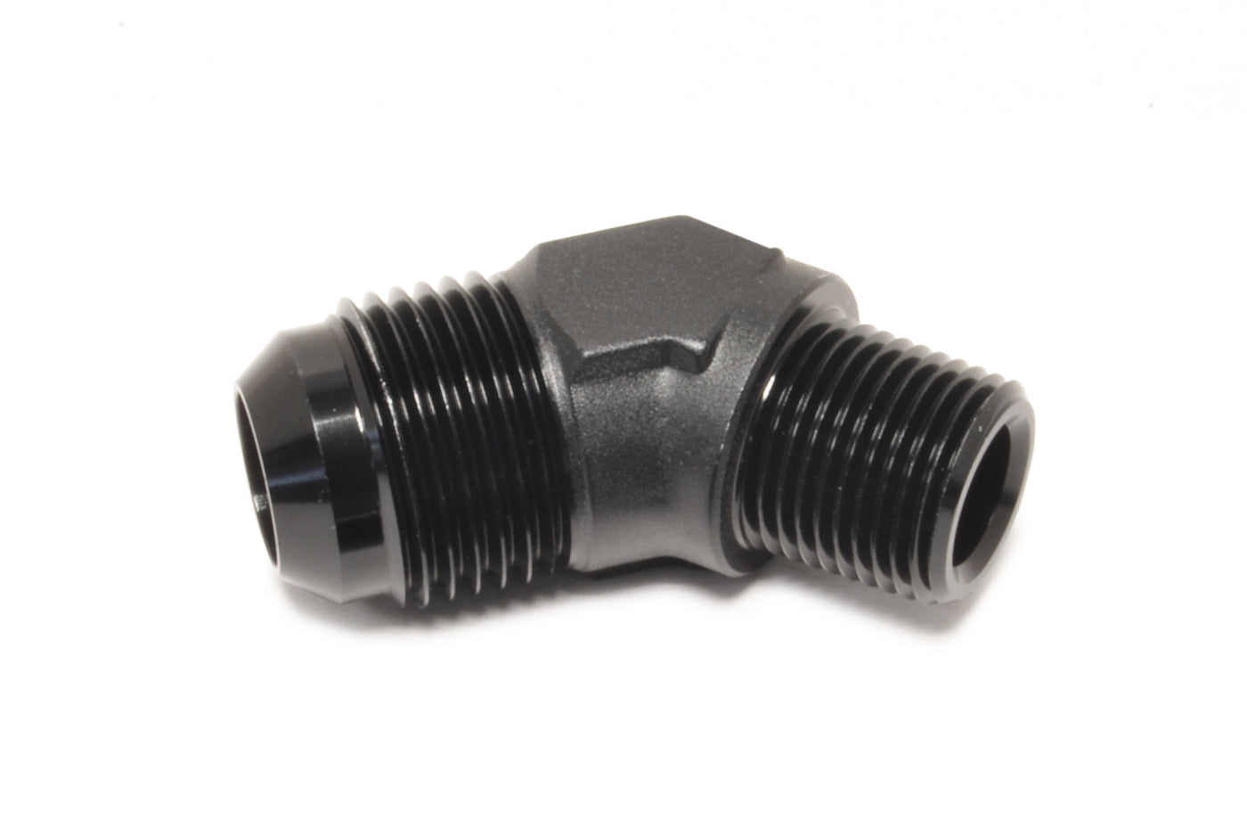 Vibrant Male AN to Male NPT 45° Adapter Fitting (10248 10AN to 3/8" NPT Pictured)